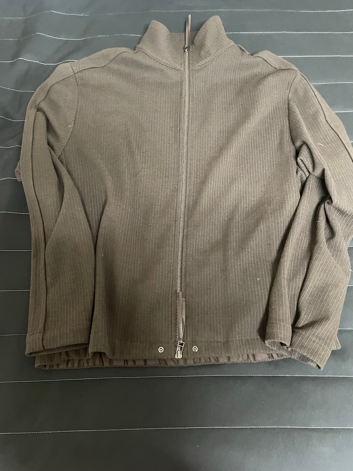 (BASE) FULL KNIT ZIP UP (BROWN) 상품이미지3