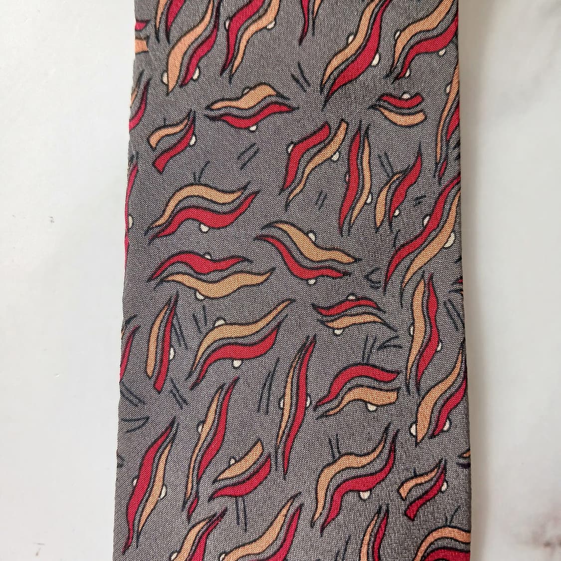 크리스찬 디올 실크 브라운 패턴 넥타이 8cm A~B등급 E838 상품이미지4