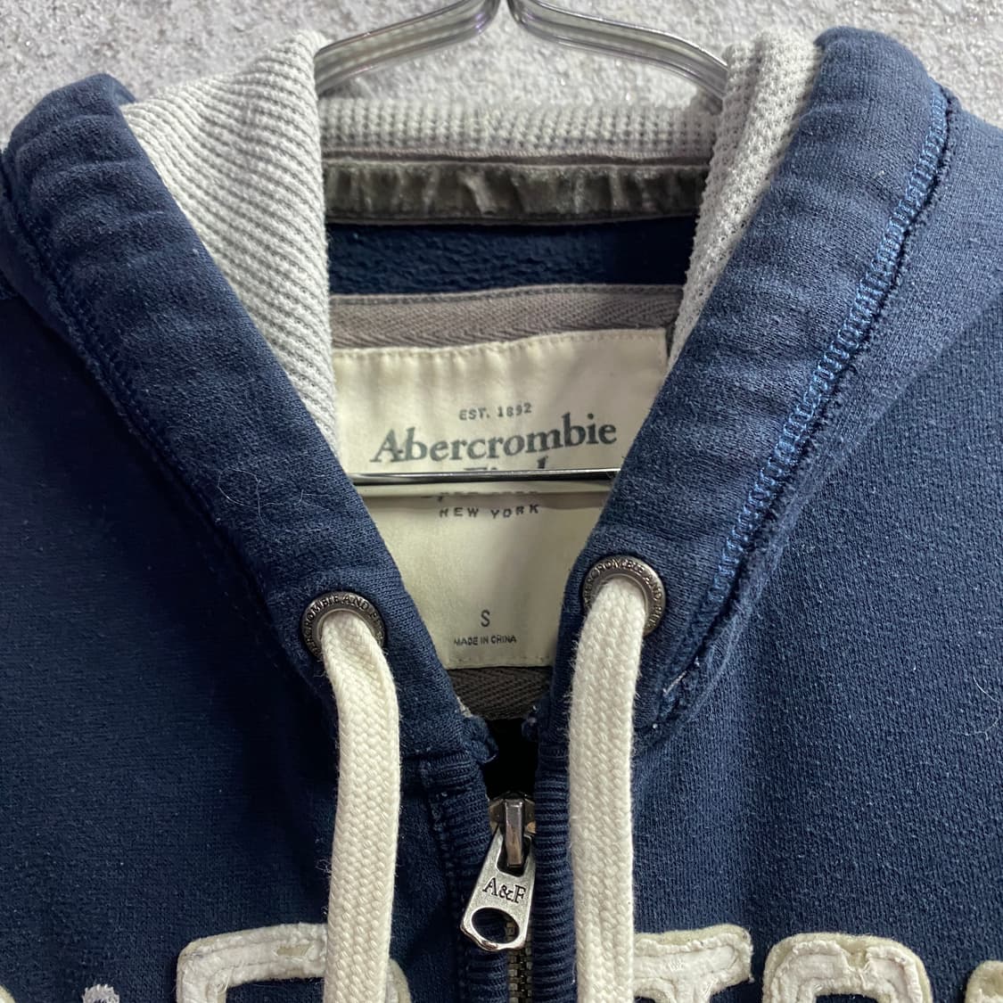 아베크롬비 뉴욕 네이비 후드집업 B4515 상품이미지3