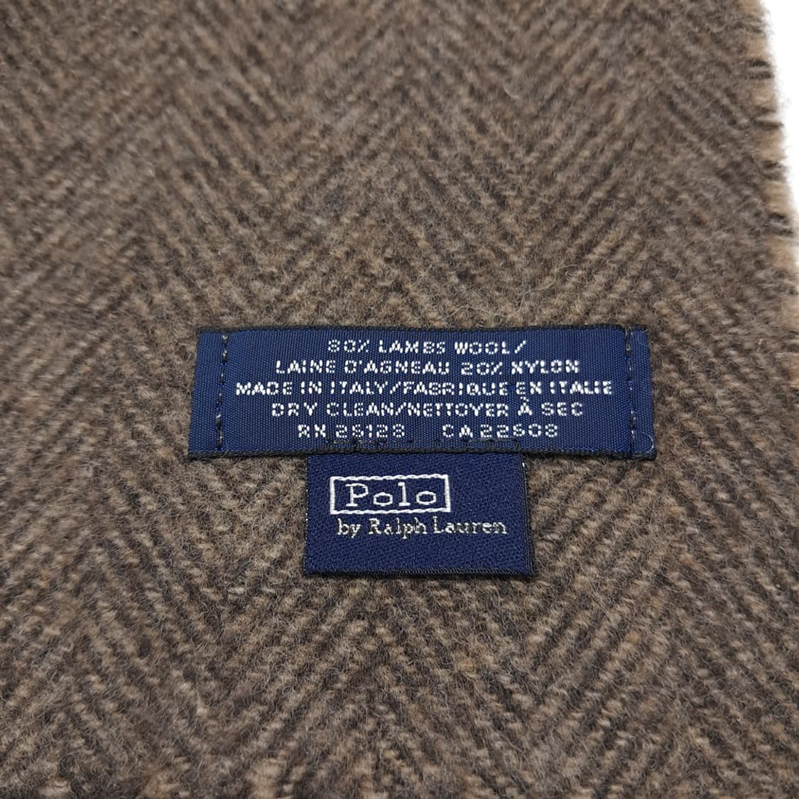 MX452 폴로 브라운 하운드투스 헤링본 머플러 목도리 상품이미지4