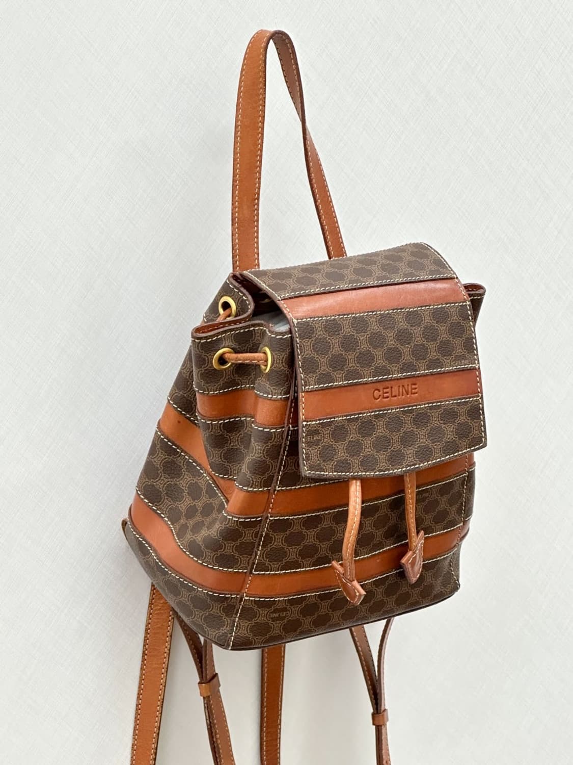 celine / 셀린느 브라운 마카담 미니 백팩   상품이미지4