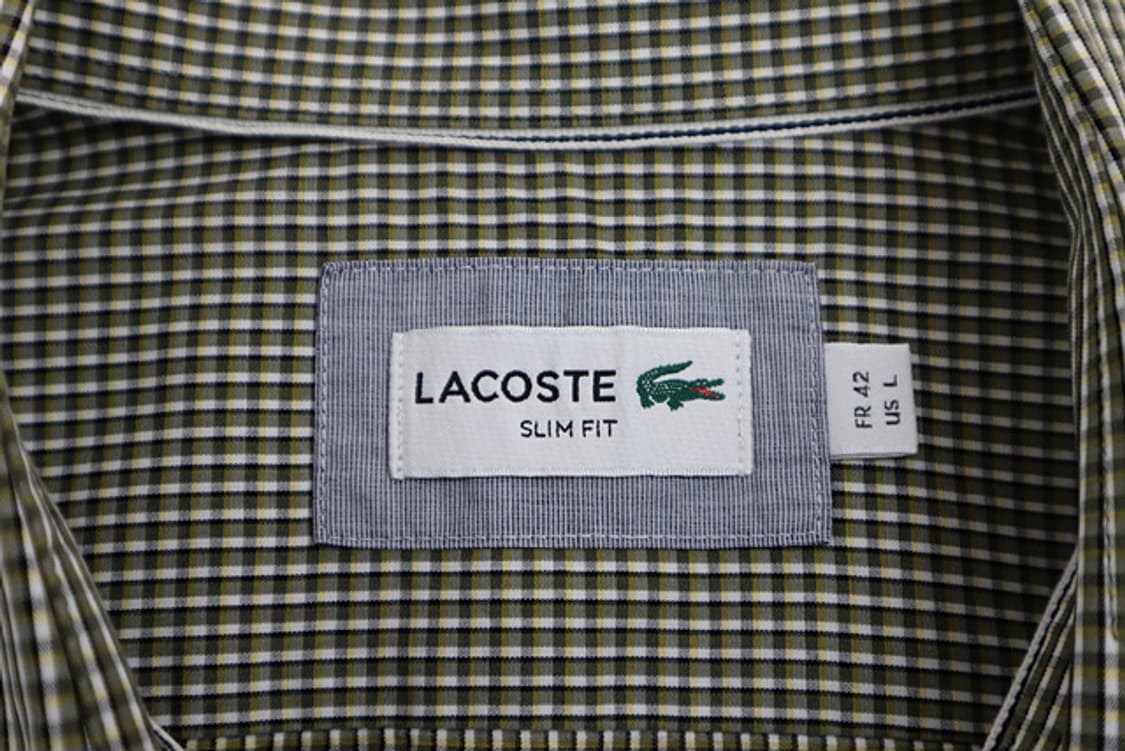 라코스테 카키체크 셔츠 슬림핏 드라이완료 상품이미지6