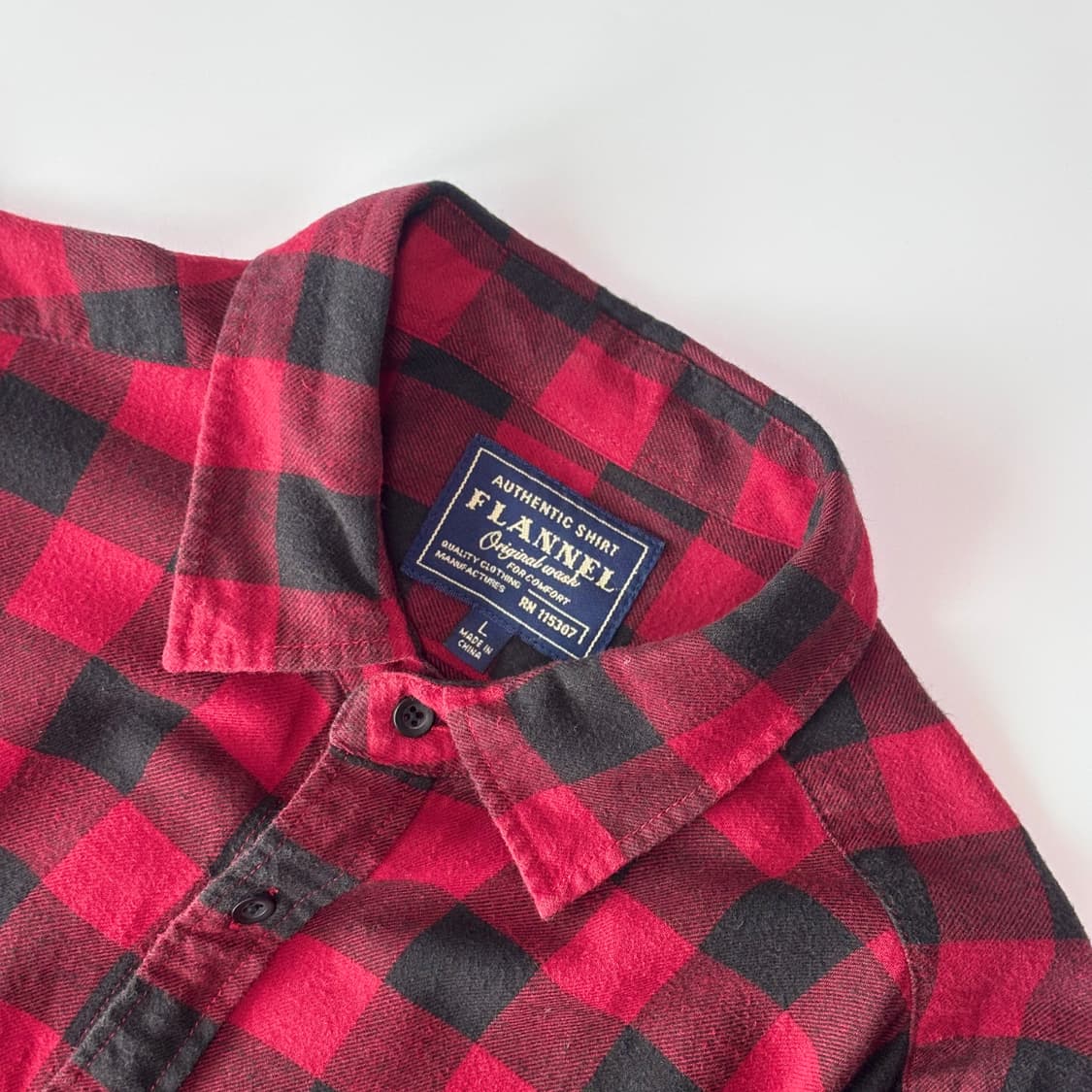 빈티지 버팔로 체크 플란넬 워크 셔츠 상품이미지4