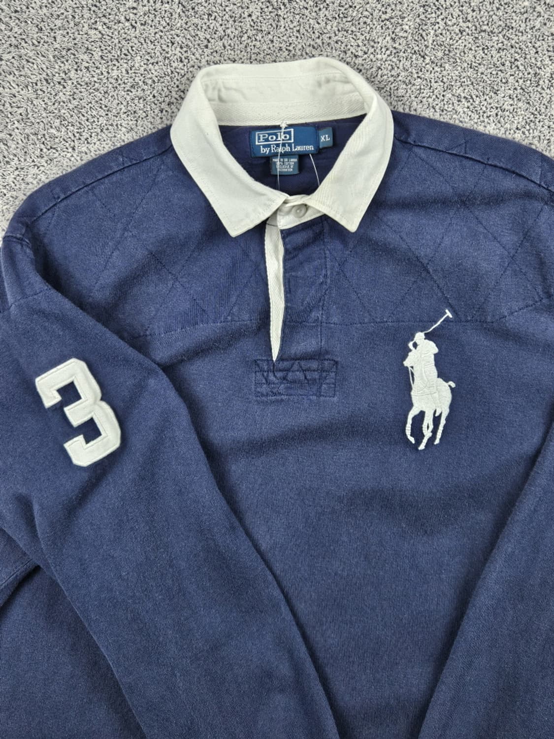 폴로랄프로렌 빅포니 다이아 퀼팅 럭비 티셔츠 ( XL ) / 10075 상품이미지6