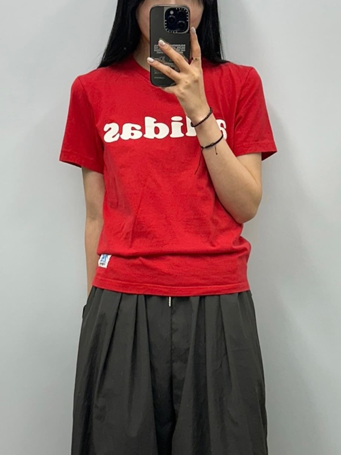 아디다스 레드 반팔 티셔츠 상품이미지1