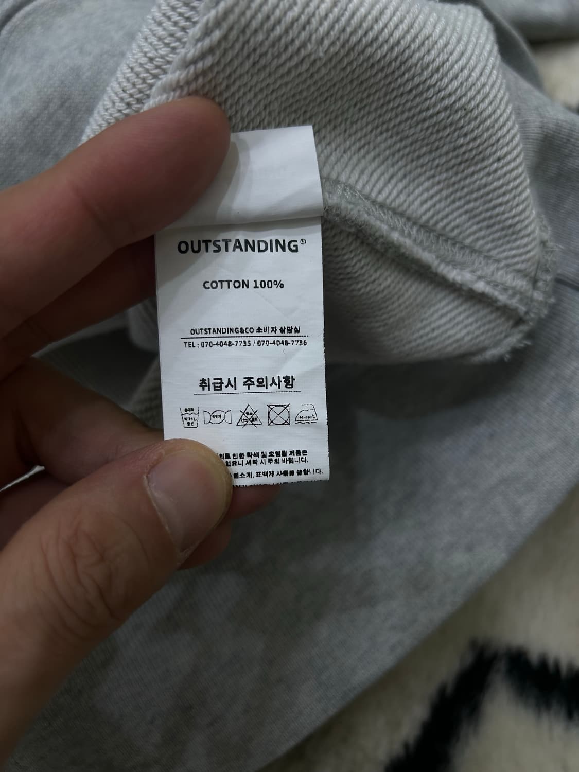 [XL]아웃스탠딩 리버스 헤비 후드/그레이 상품이미지5