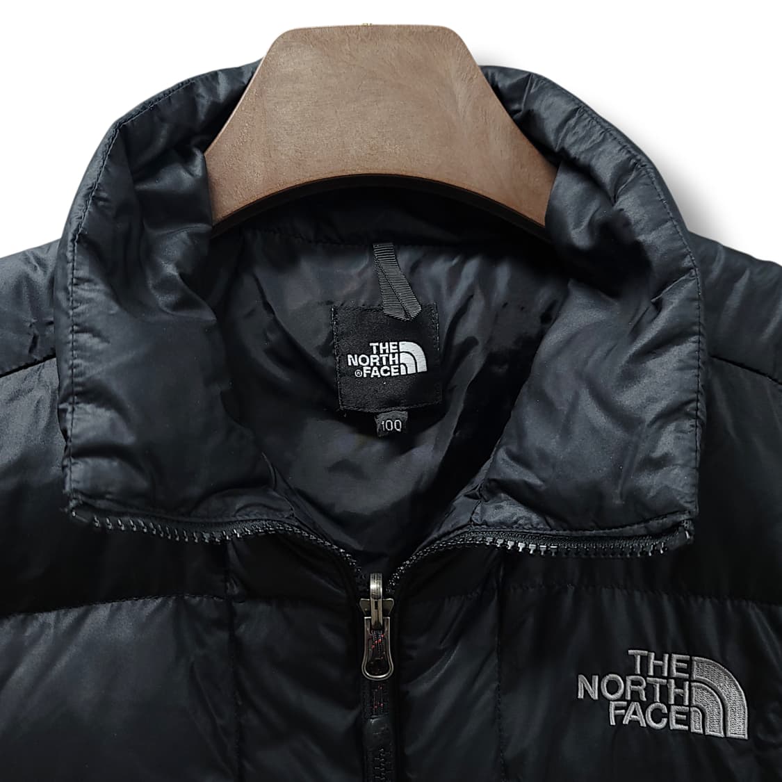 [100] 노스페이스 600 블랙 구스다운 퀼팅 패딩 점퍼 상품이미지9