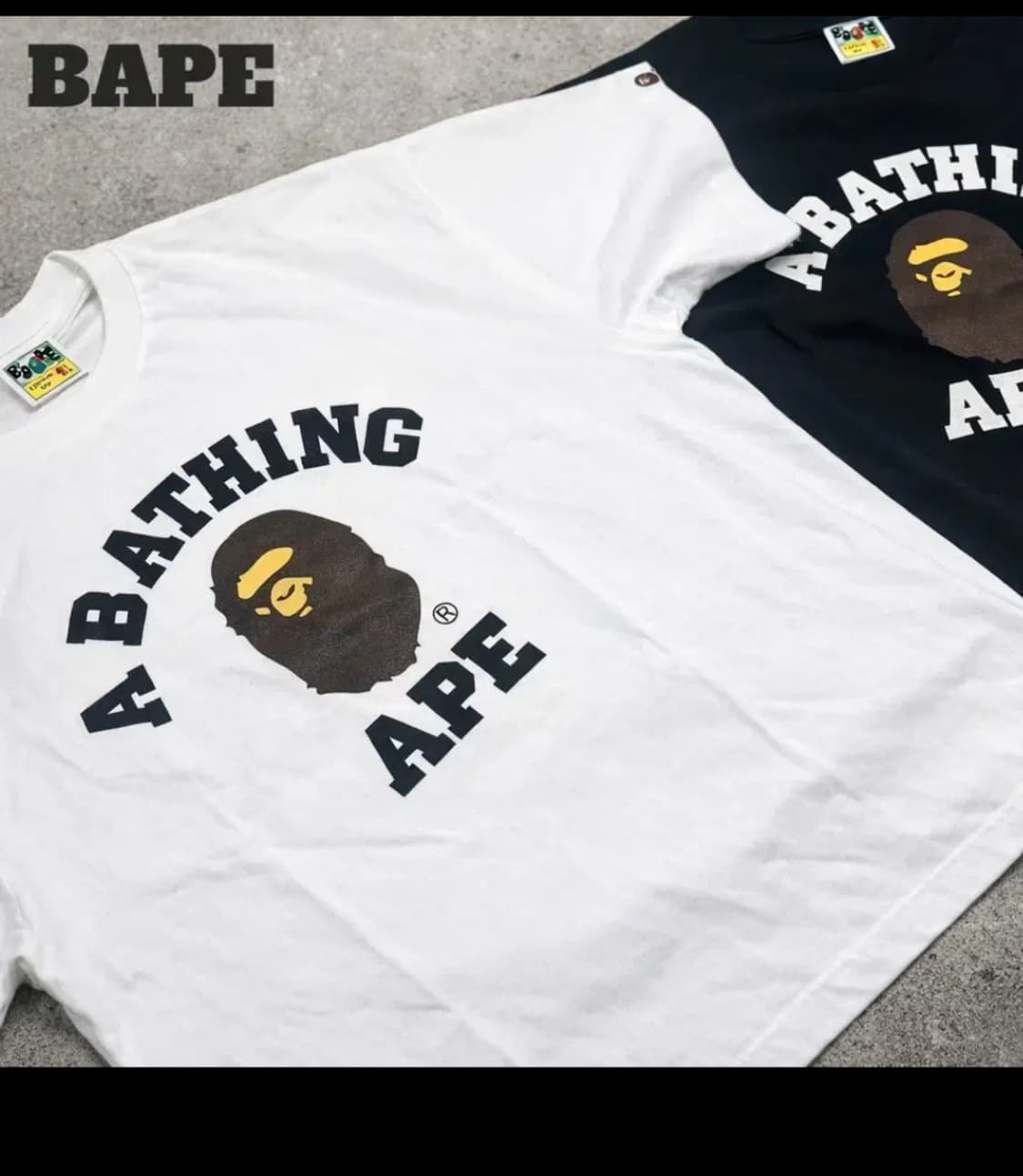 [새상품] 베이프(BAPE) 콜리지 반팔 티셔츠 상품이미지1