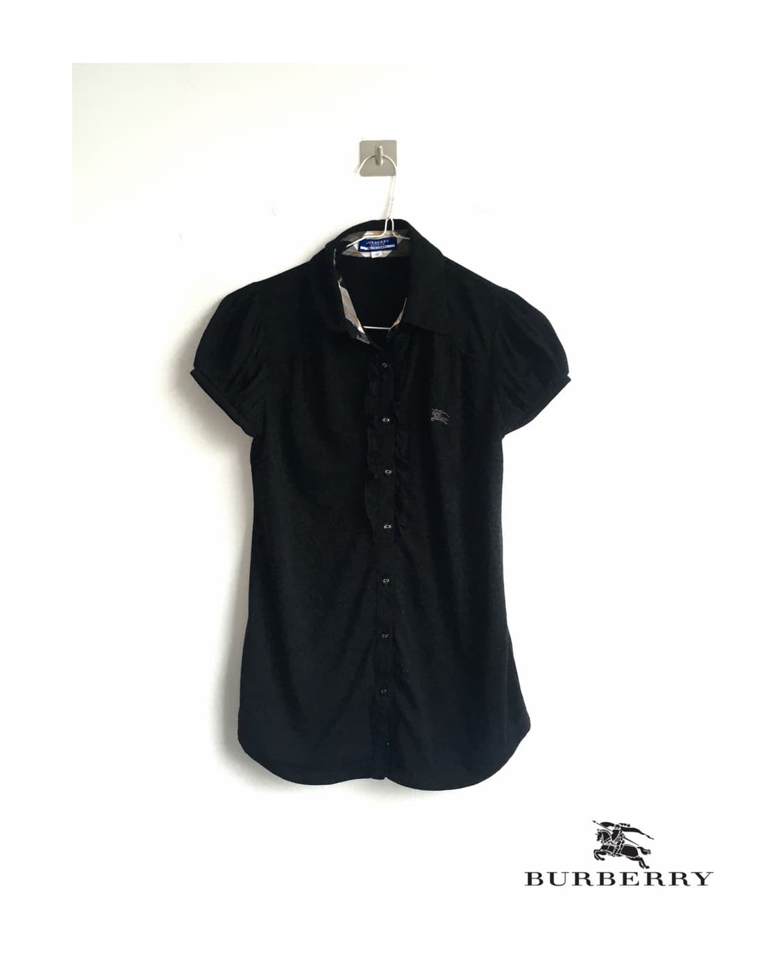 burberry black frill puff blouse 상품이미지1
