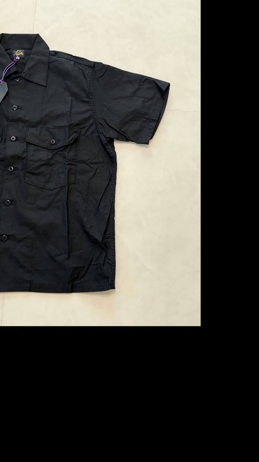 니들스 숏슬리브 퍼티그 셔츠 블랙 상품이미지3