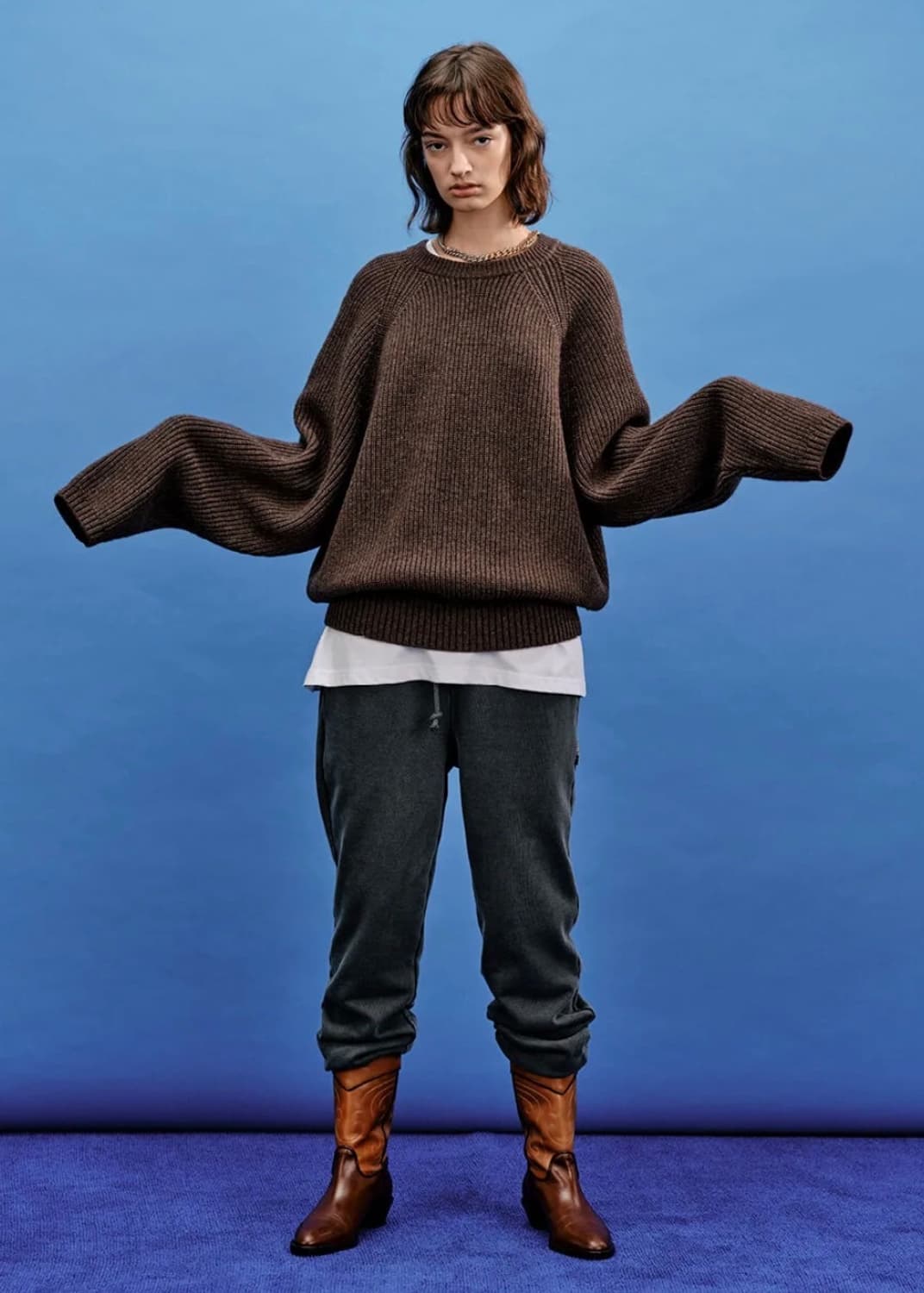 에이카화이트 니트 상품이미지2