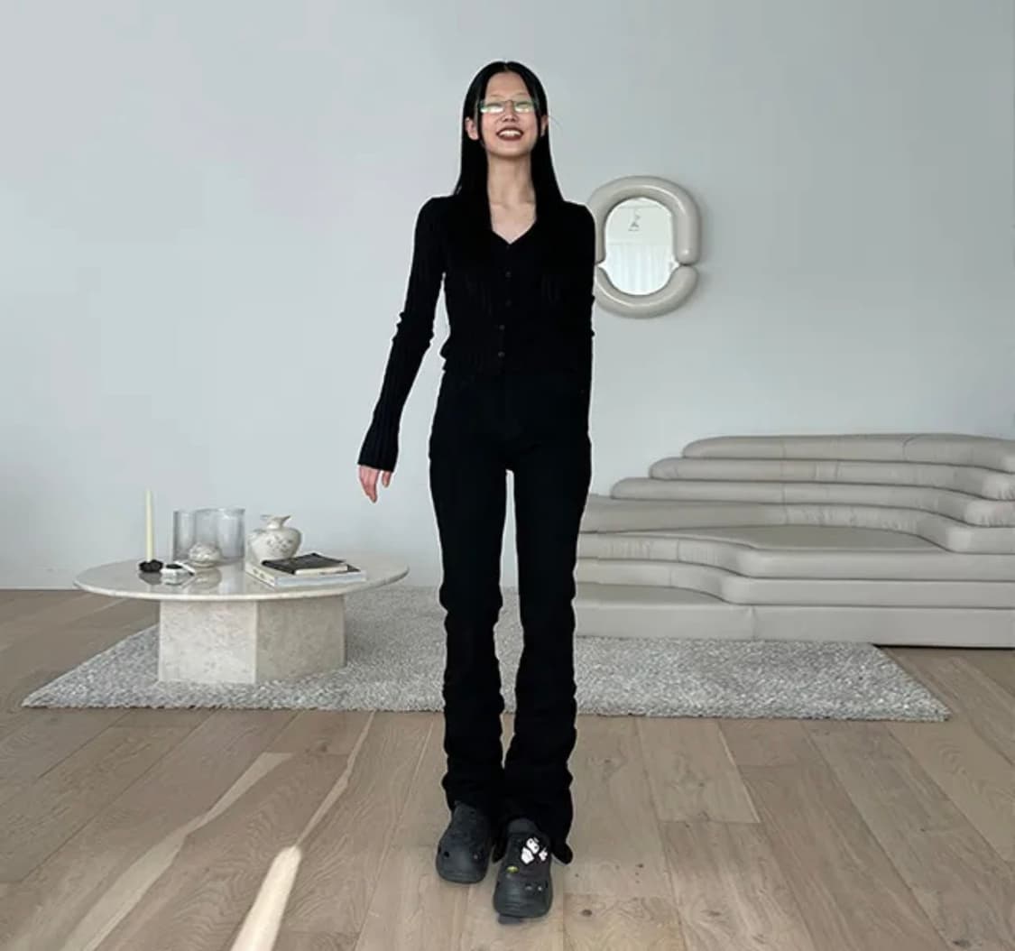 사토미라디오 셔링 코튼 팬츠 상품이미지1