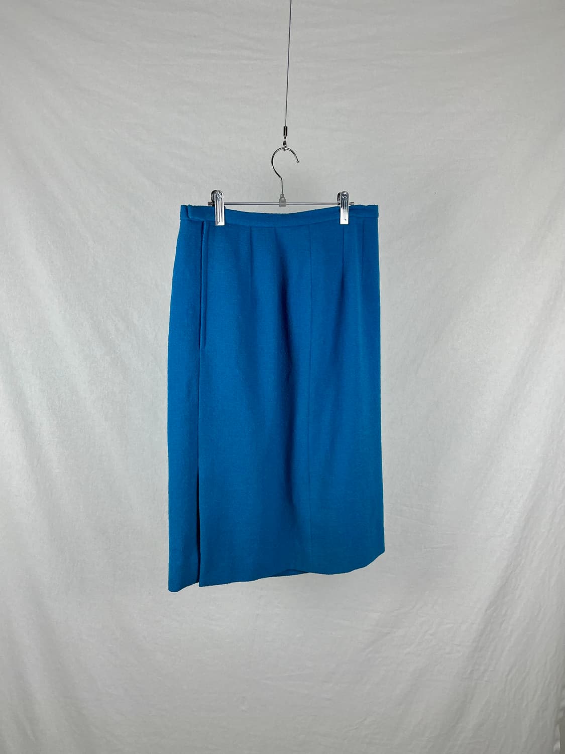 Vintage 부클 원단 파스텔 블루 미디스커트 상품이미지3