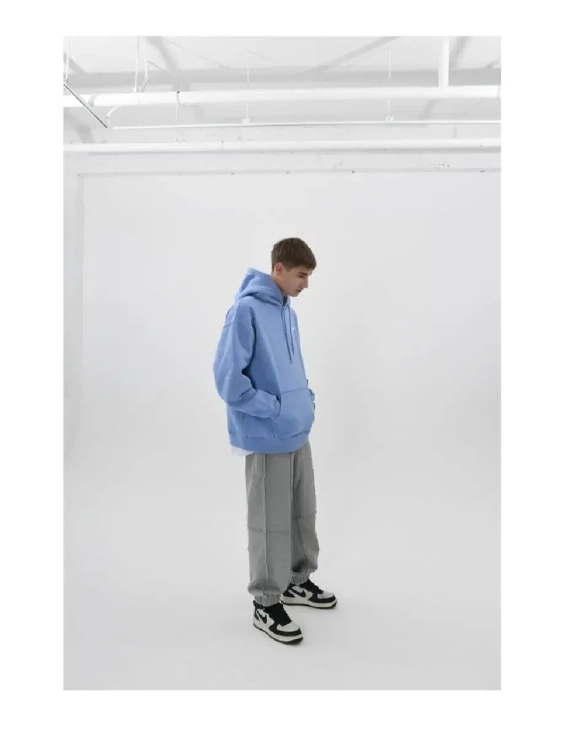 본챔스 양기모안감 로고 오버핏 후드티/남여공용 S 상품이미지2