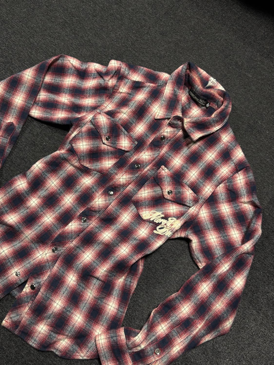 Y2K rock Punk flannel shirt 상품이미지3
