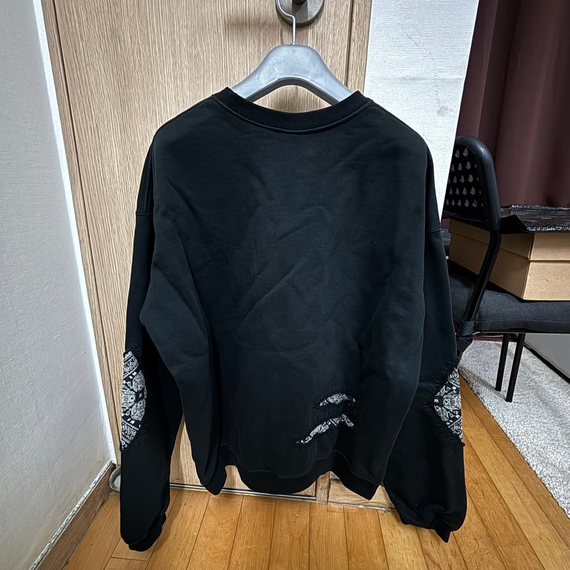 블랙아웃 맨투맨 블랙 S 상품이미지2