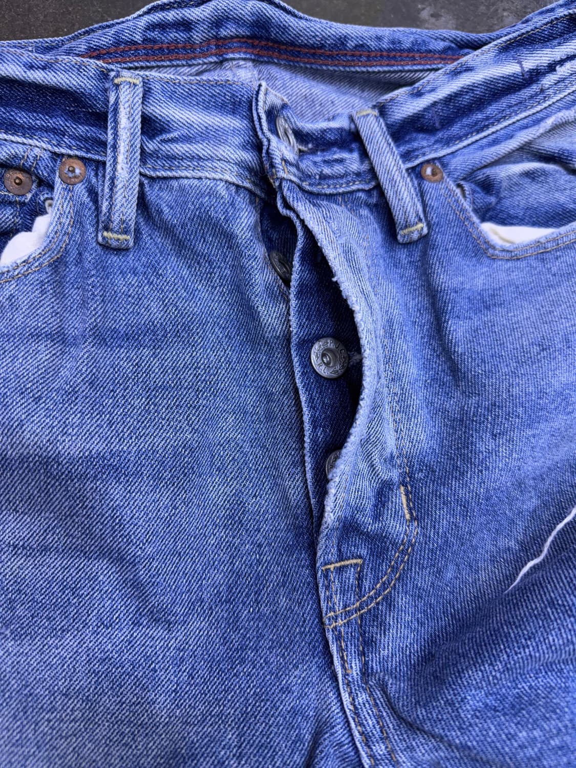 랄프로렌 폴로 빈티지 디스트로이드 워싱 스펜서 스키니 데님팬츠 32 상품이미지6