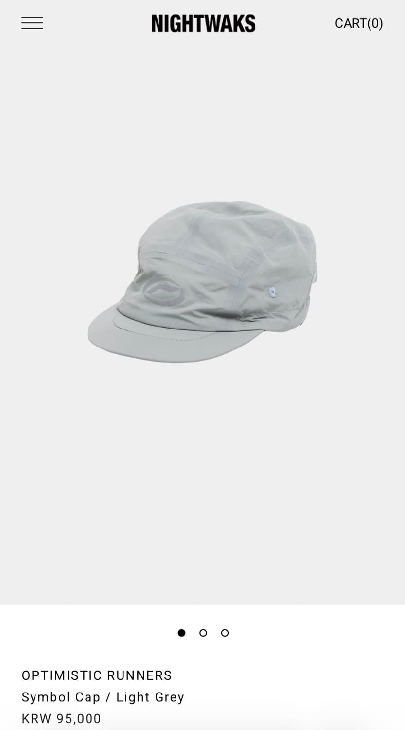 Optimistic Runners 심볼캡 (Light Grey) 상품이미지1