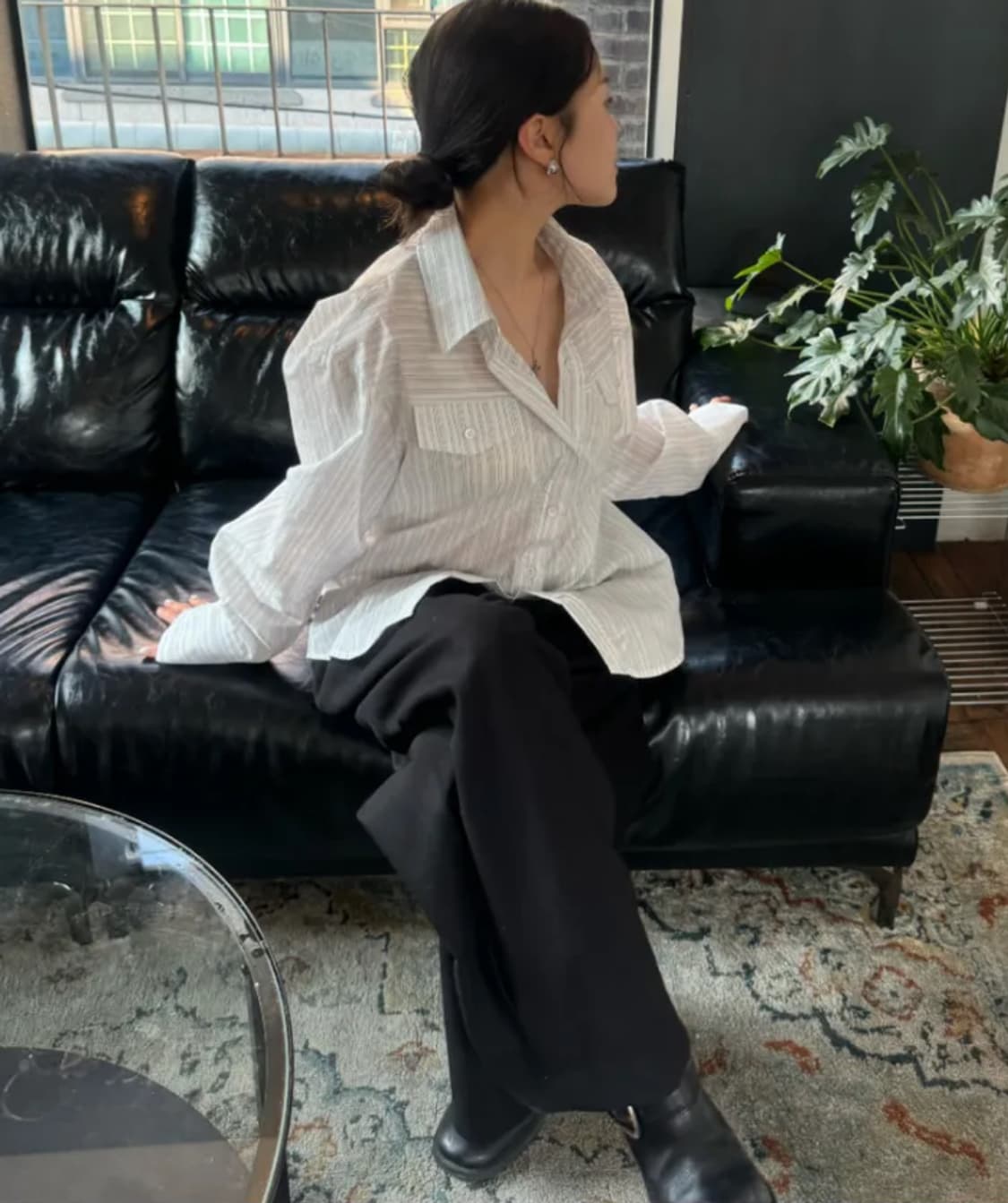 스트라이프 랩 셔츠  상품이미지3