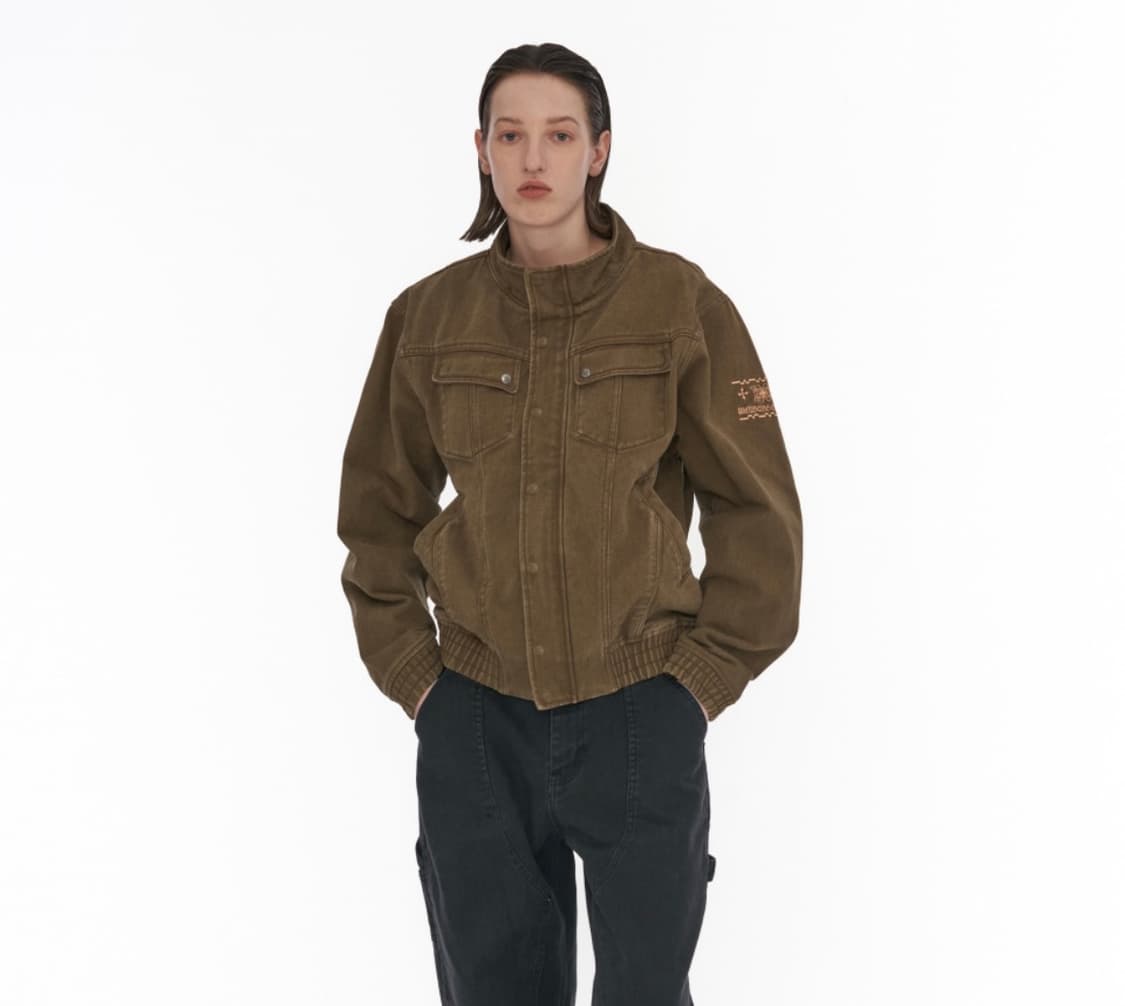 웰빙익스프레스 워시드 자켓 카키 브라운 상품이미지3