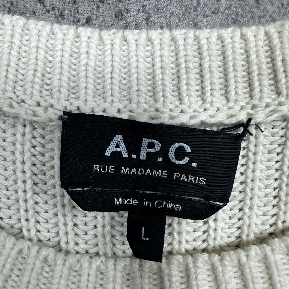 ✨ (바배) 아페쎄 아이보리 니트 맨투맨  상품이미지3