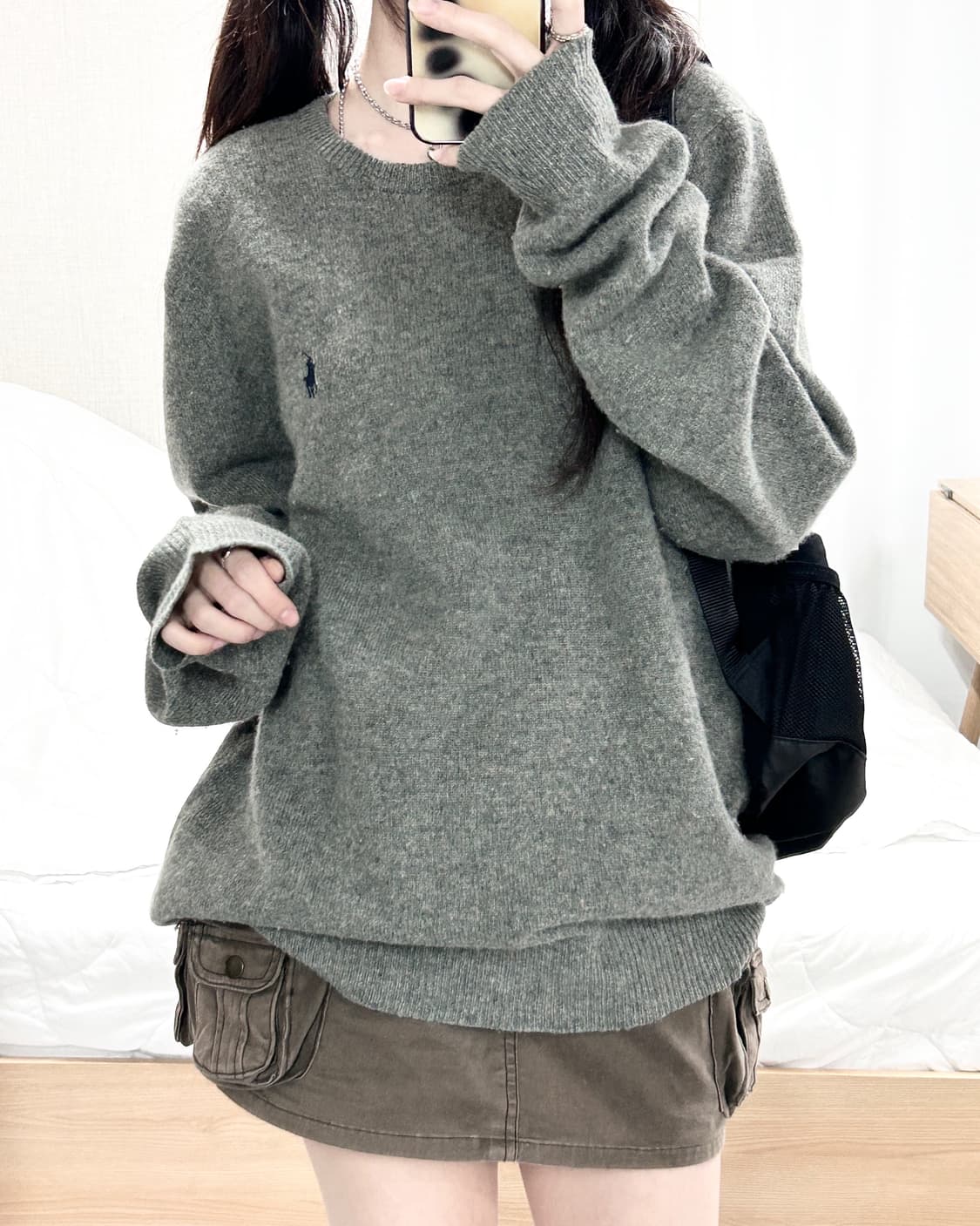폴로 네이비포니 그레이 램스울 니트 상품이미지2