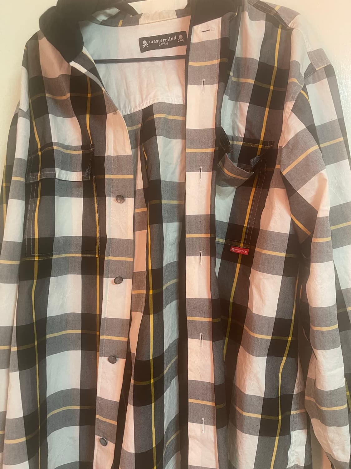 마스터마인드 Block Plaid Hooded Shirt Jacket 상품이미지1