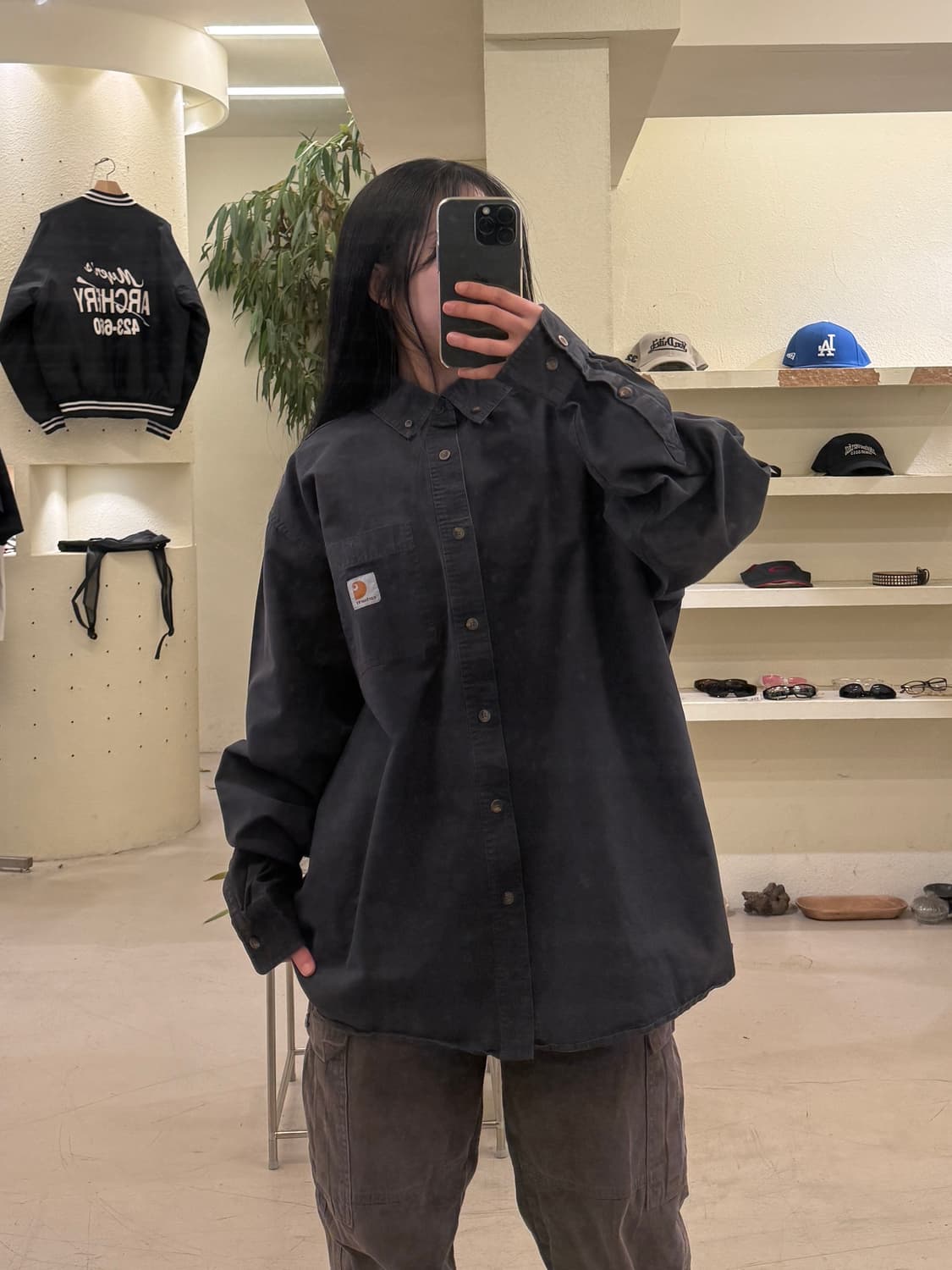 칼하트 포켓 로고 버튼다운 셔츠 U490 상품이미지1