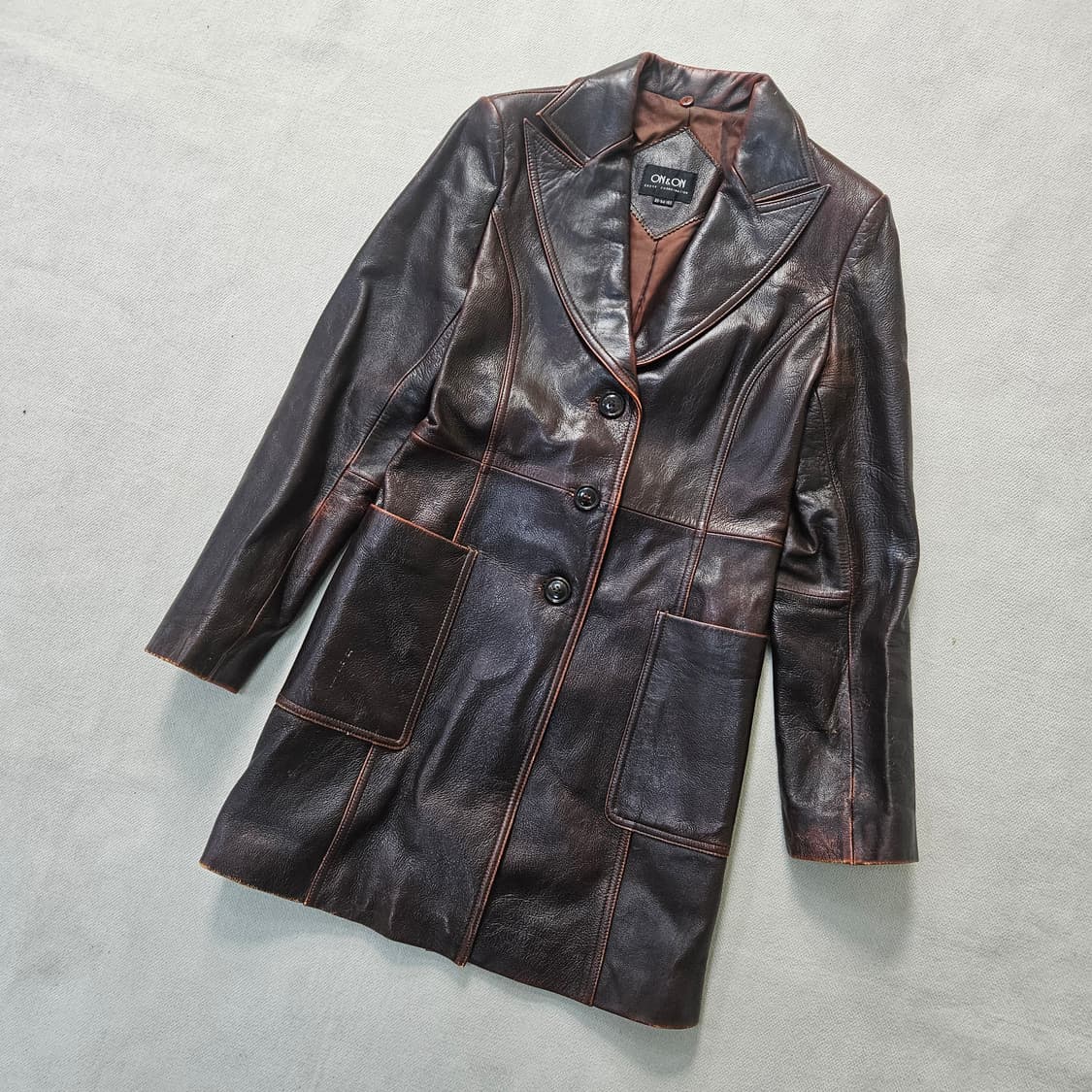 85-94 온앤온 여성 양가죽 롱 자켓 0408Y 상품이미지1