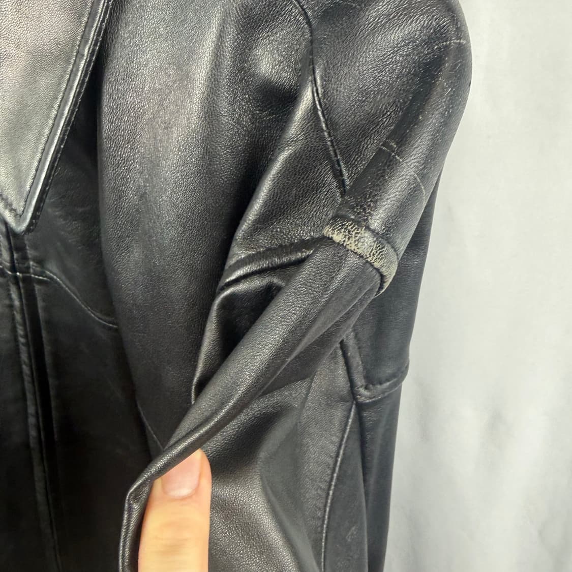 (110) Red Rex 양가죽 레더 자켓 블랙 상품이미지4