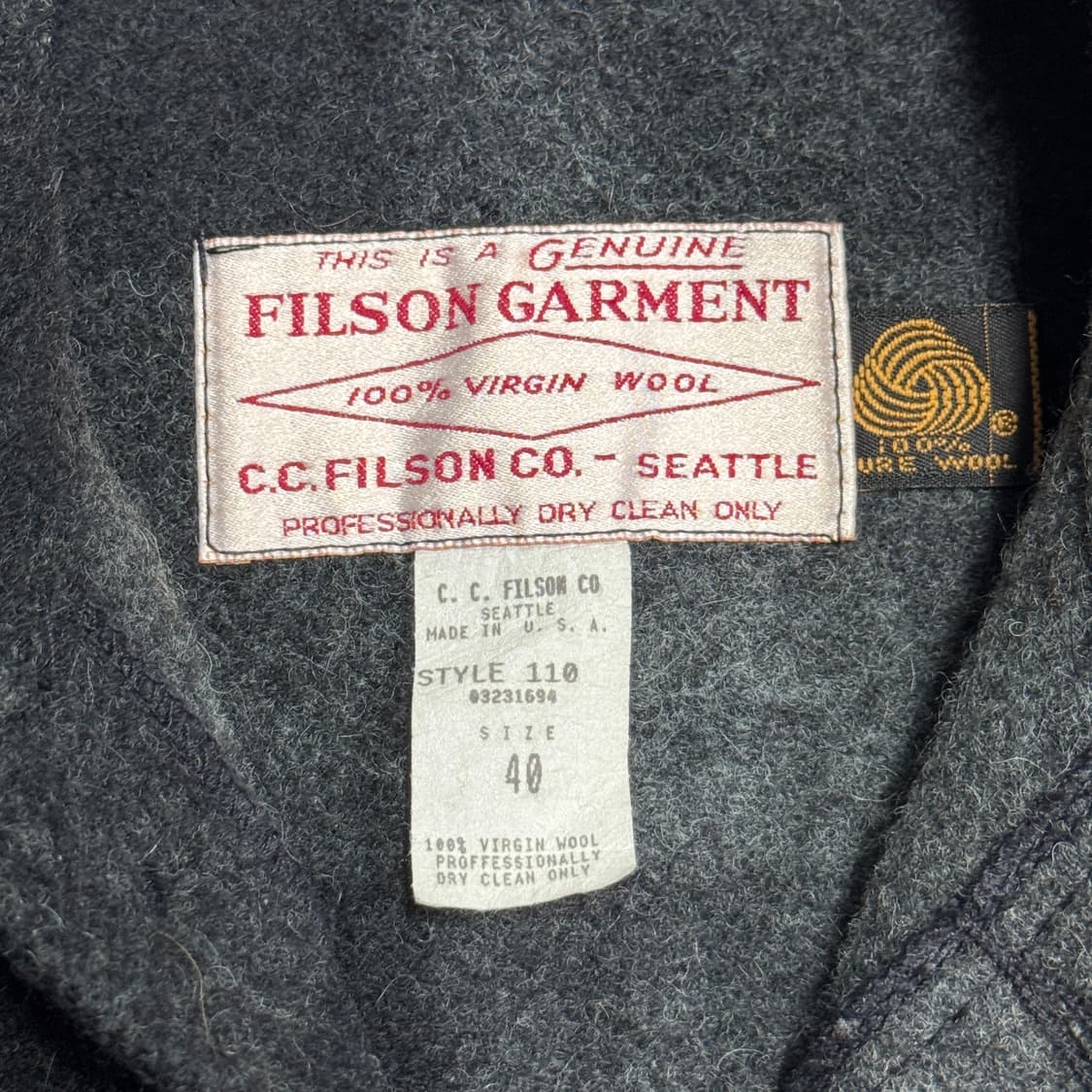 필슨 매키노 크루저 체크 울 자켓 40 상품이미지7