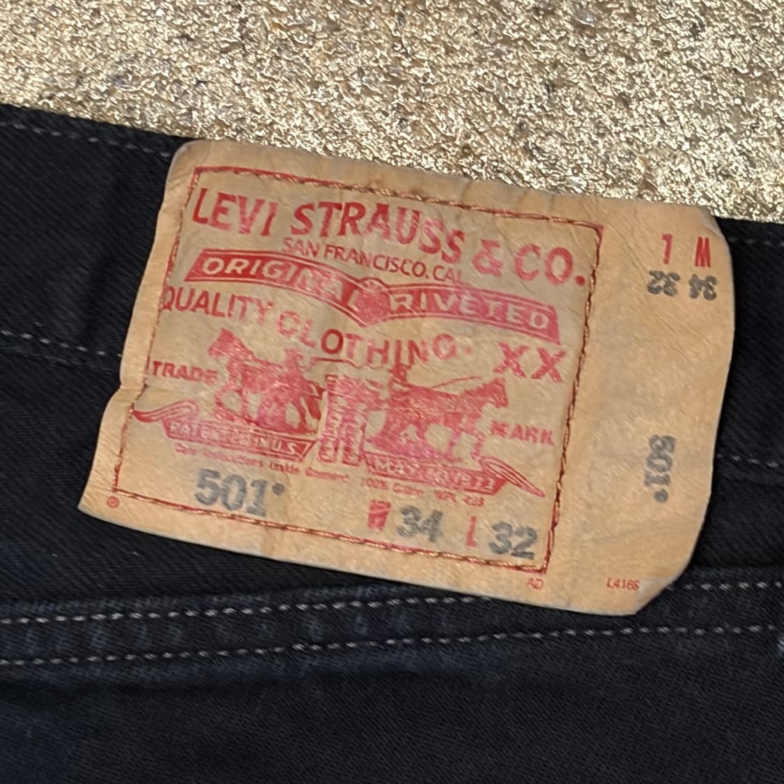 00s 미국 빈티지 리바이스 501 블랙진 청바지 상품이미지8