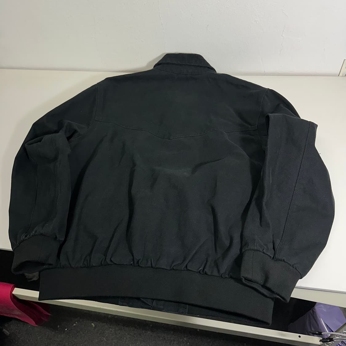 95 714STREET 블랙 카라 코듀로이배색 캔버스 워크자켓 상품이미지5