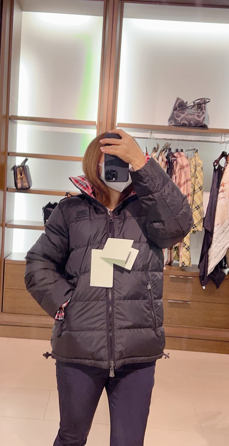 버버리 체크 리버서블 양면 여성 다운 패딩 상품이미지5