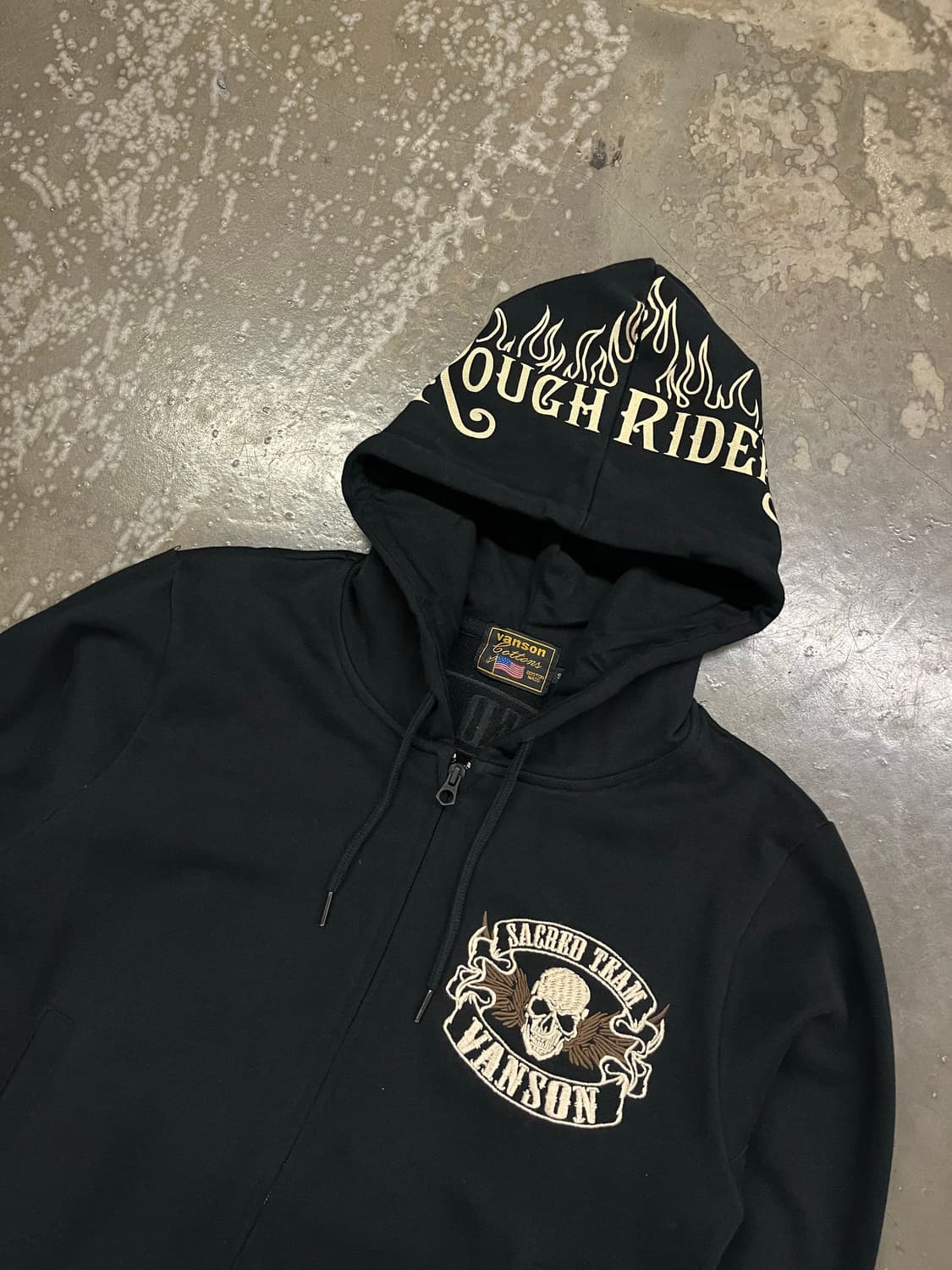 밴슨 스컬 후드집업 블랙 S  상품이미지2