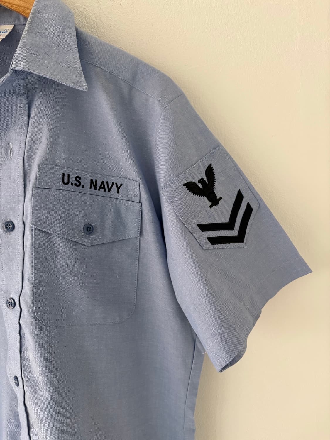 90's U.S Navy Utility Cambray Work shirt 상품이미지2