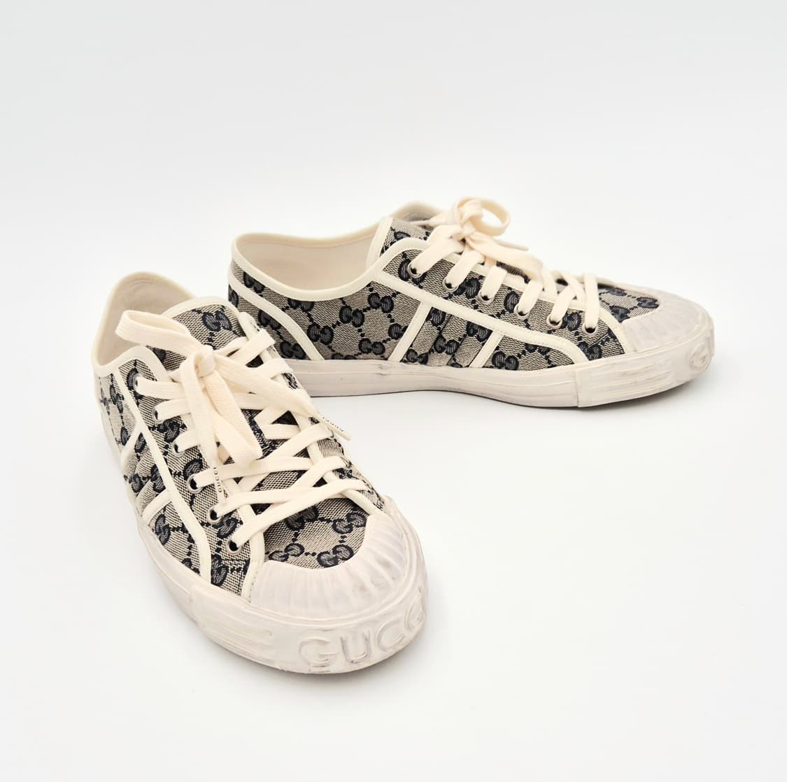 구찌 캔버스 로우탑 남성 스니커즈 7 1/2 상품이미지4