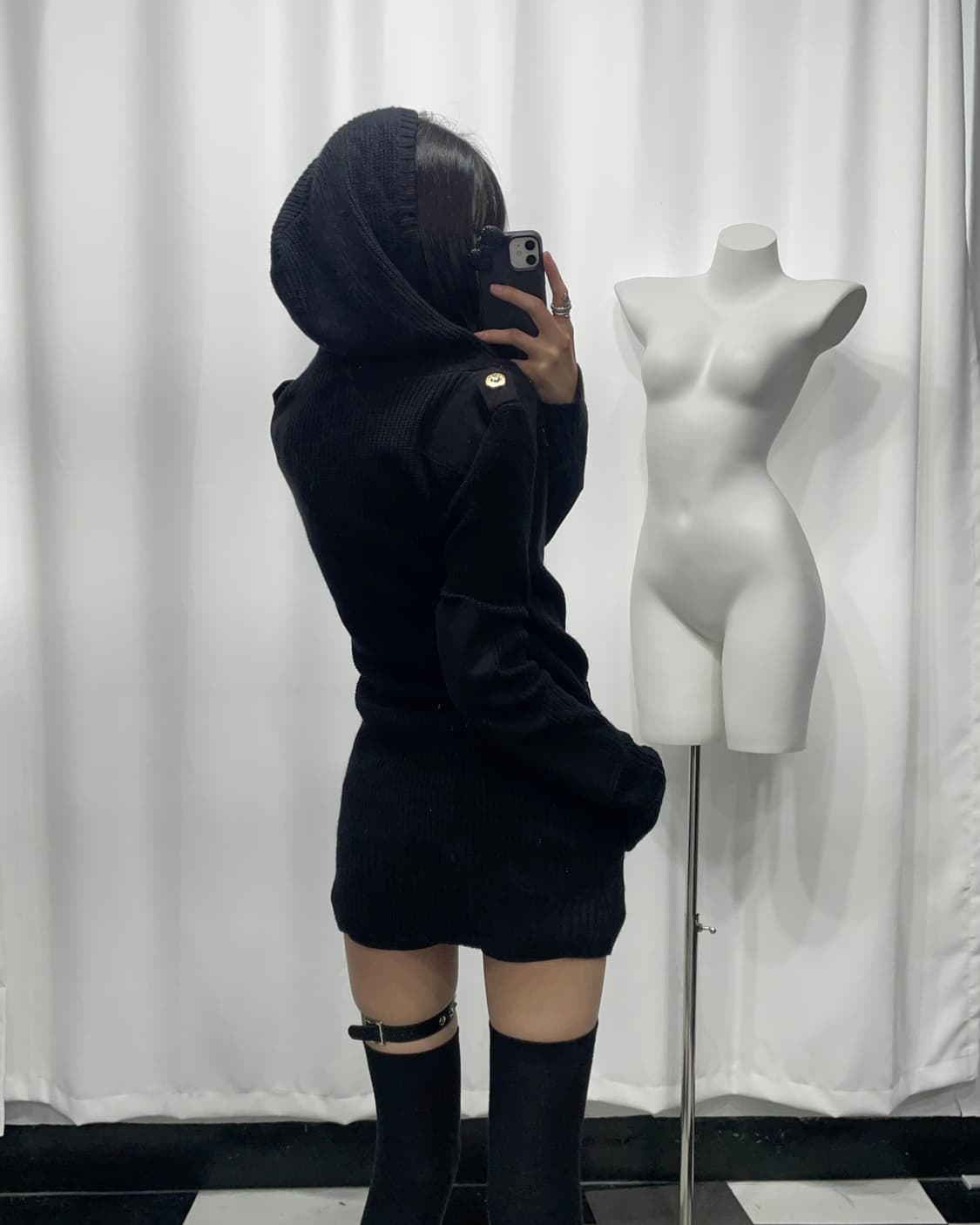 🎸블랙 니트 후디🎸 상품이미지4