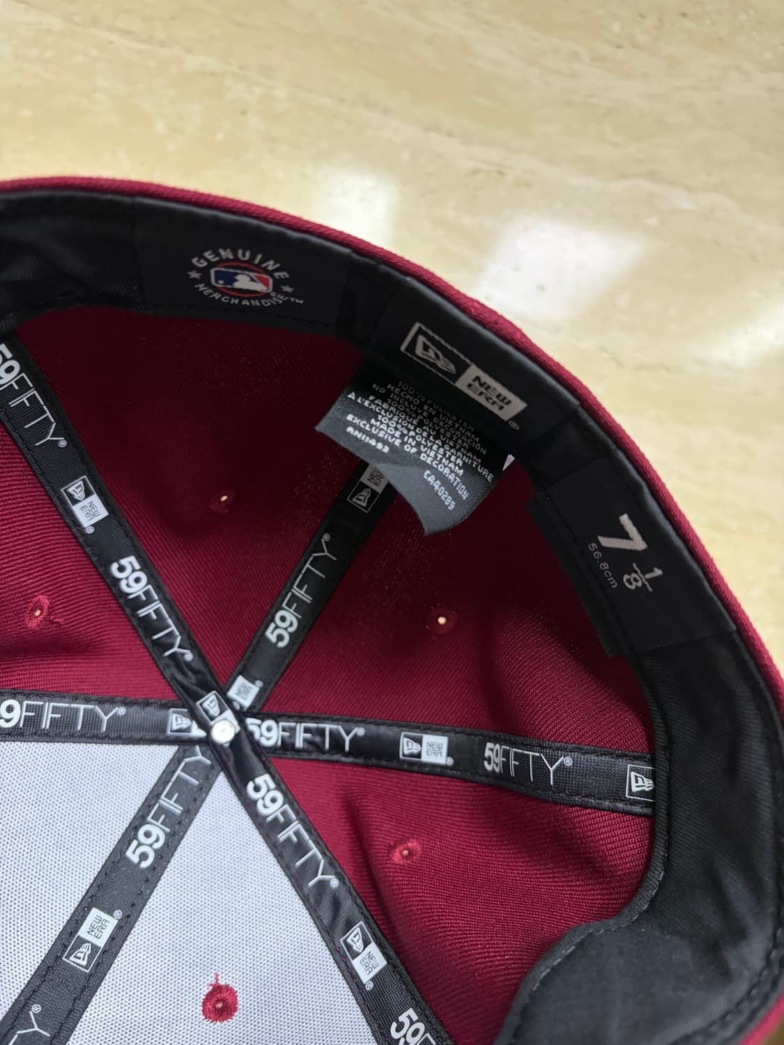 뉴에라 버건디 스냅백 (새) 상품이미지3