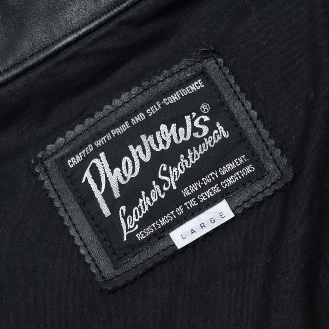 40s wool plaid combi cowhide jacket 상품이미지10