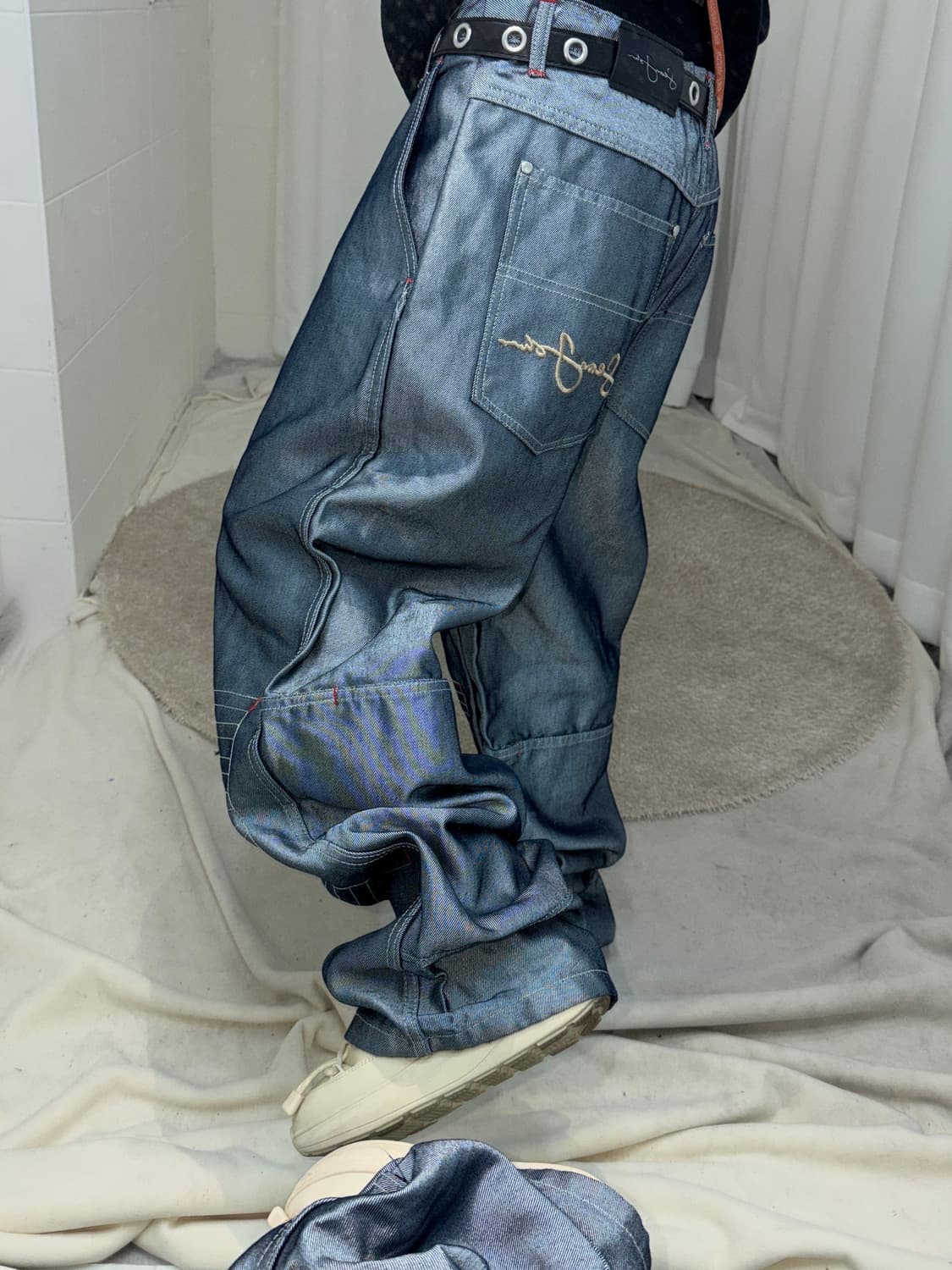 Sean John 실버 힙합 데님 팬츠 상품이미지1