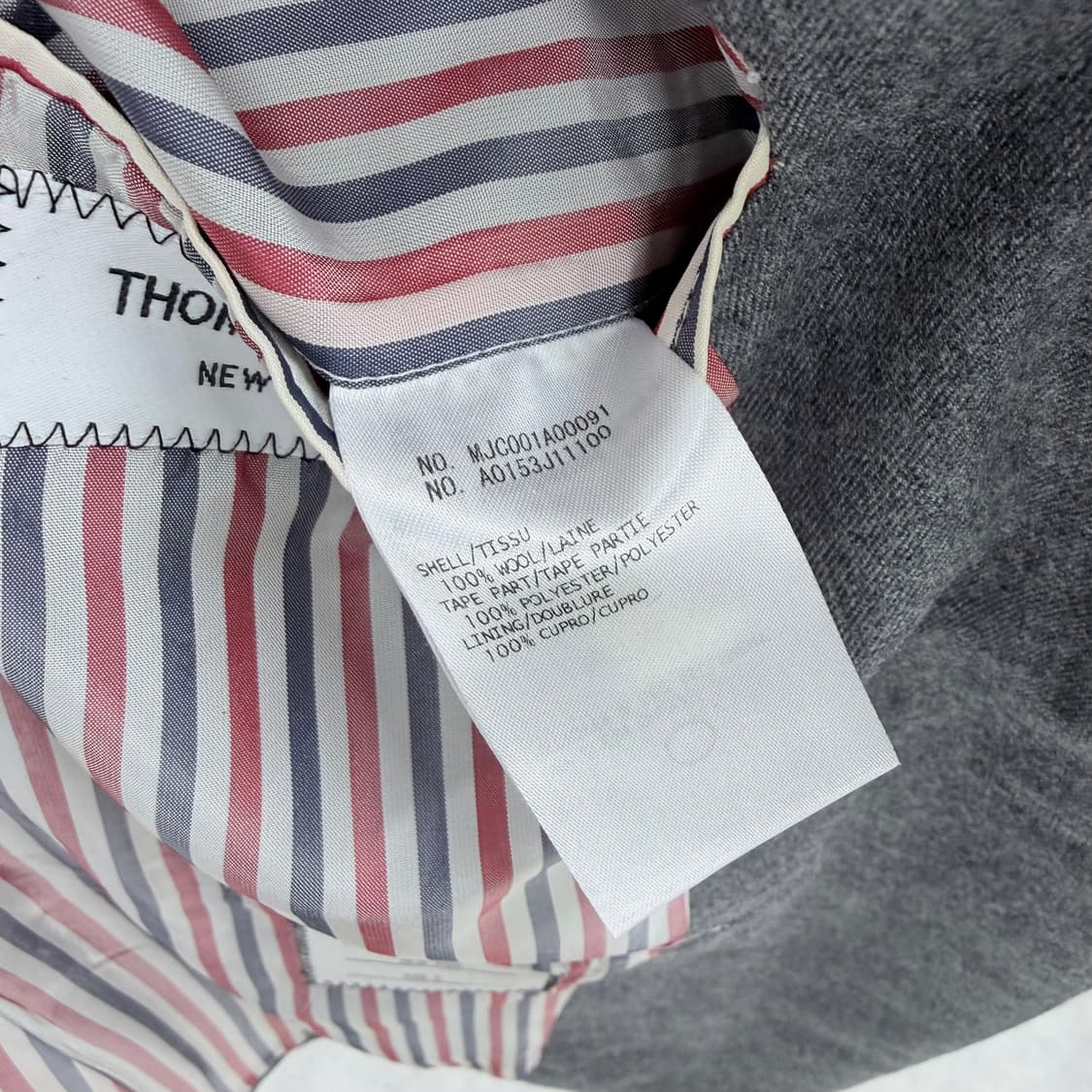 [S+급/2] 톰브라운 사선완장 울 블레이저 자켓 정장 그레이 상품이미지7