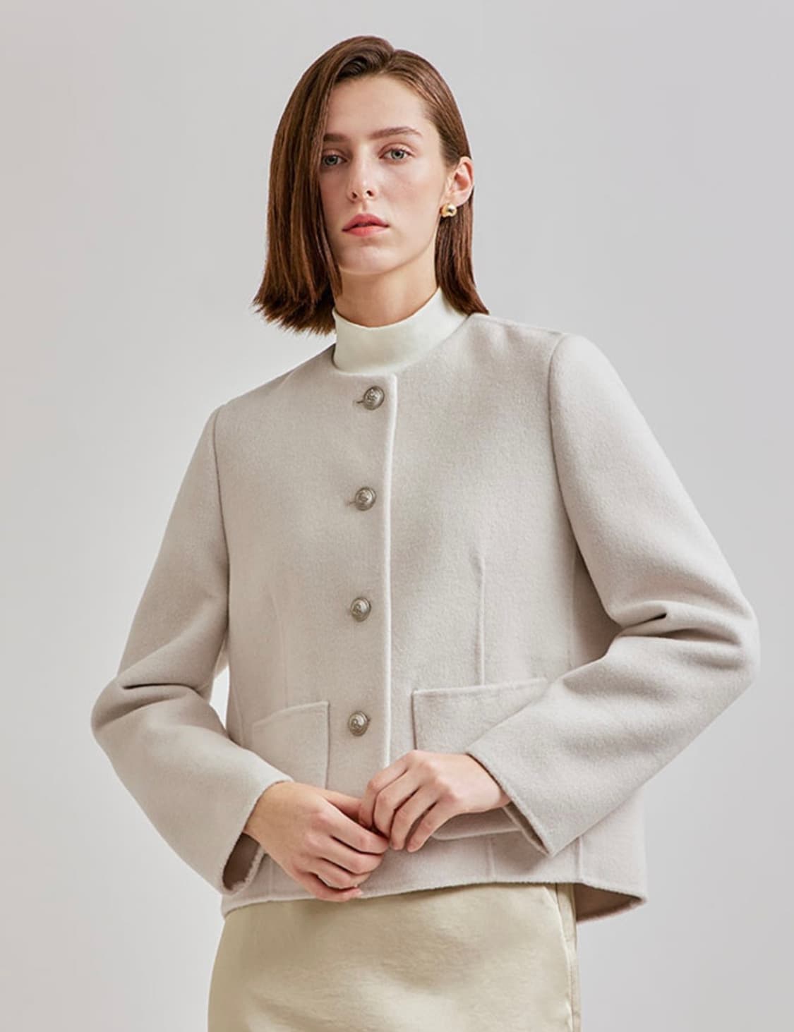 SHESMISS 쉬즈미스 아이보리 울 핸드메이드자켓 (55) 상품이미지2