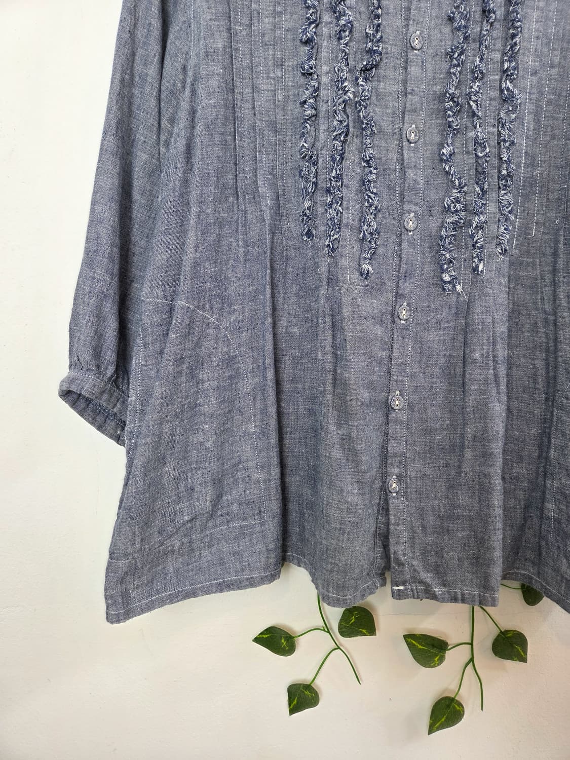 프릴 린넨 블라우스 상품이미지3