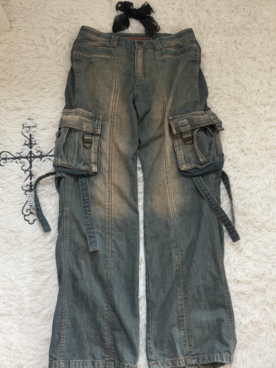• Vintage washing denim cago pants 상품이미지4