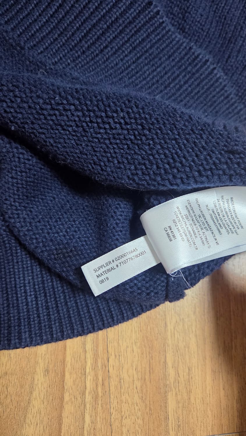 폴로 RL 로고 네이비 니트 상품이미지5