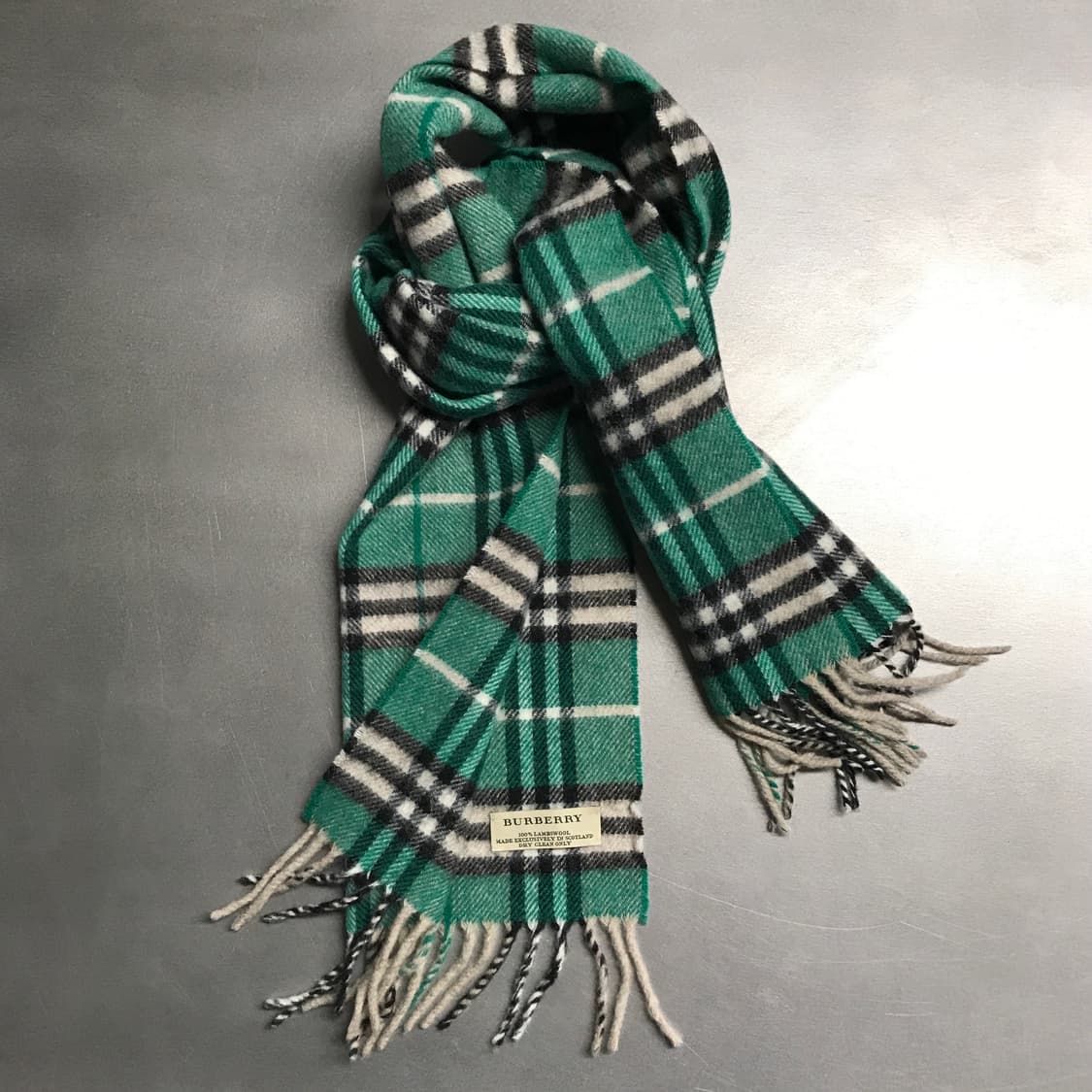 버버리 정품 램스울 머플러 그린 상품이미지4