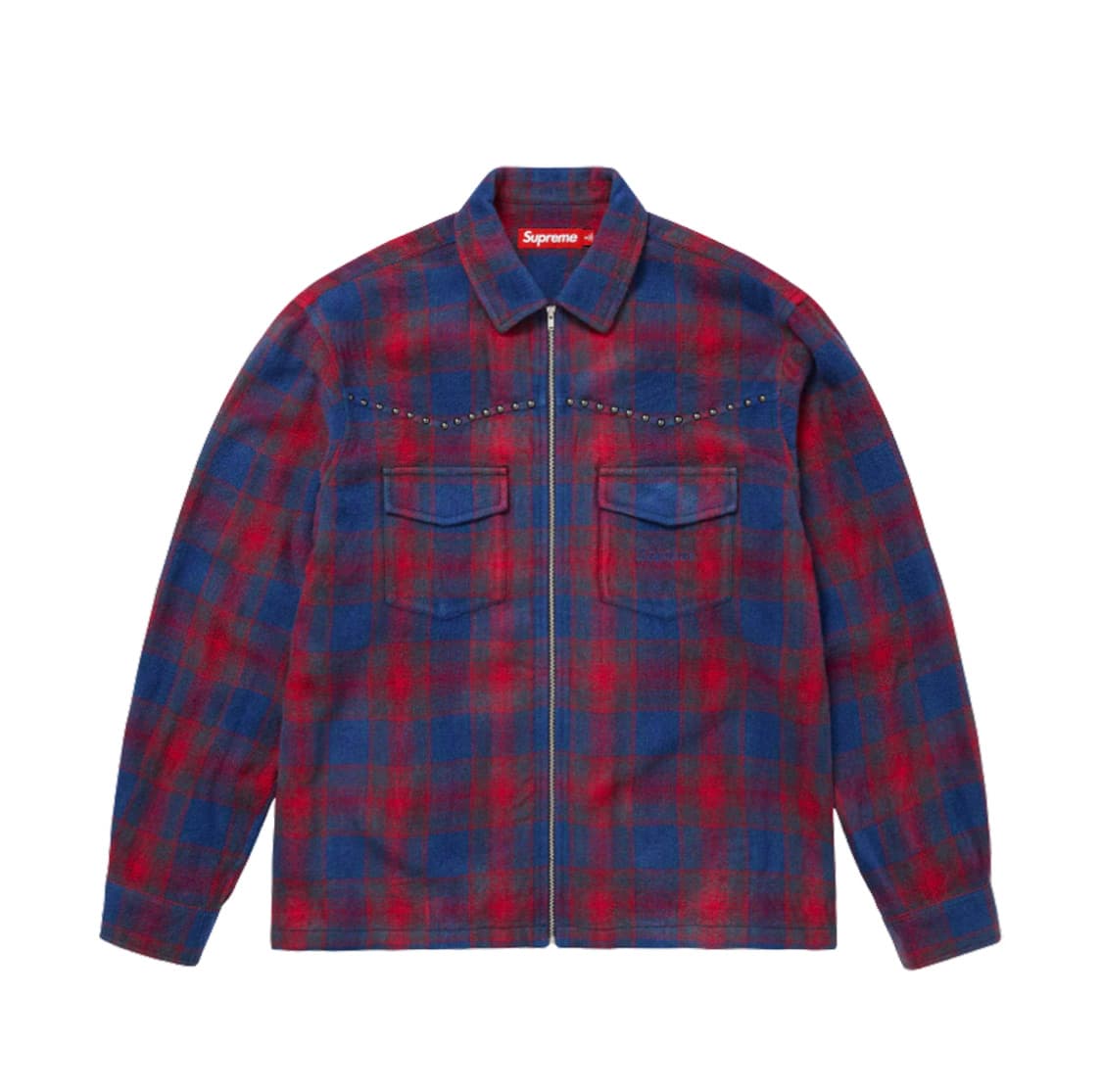 슈프림 스터드 집업 셔츠 네이비 상품이미지1