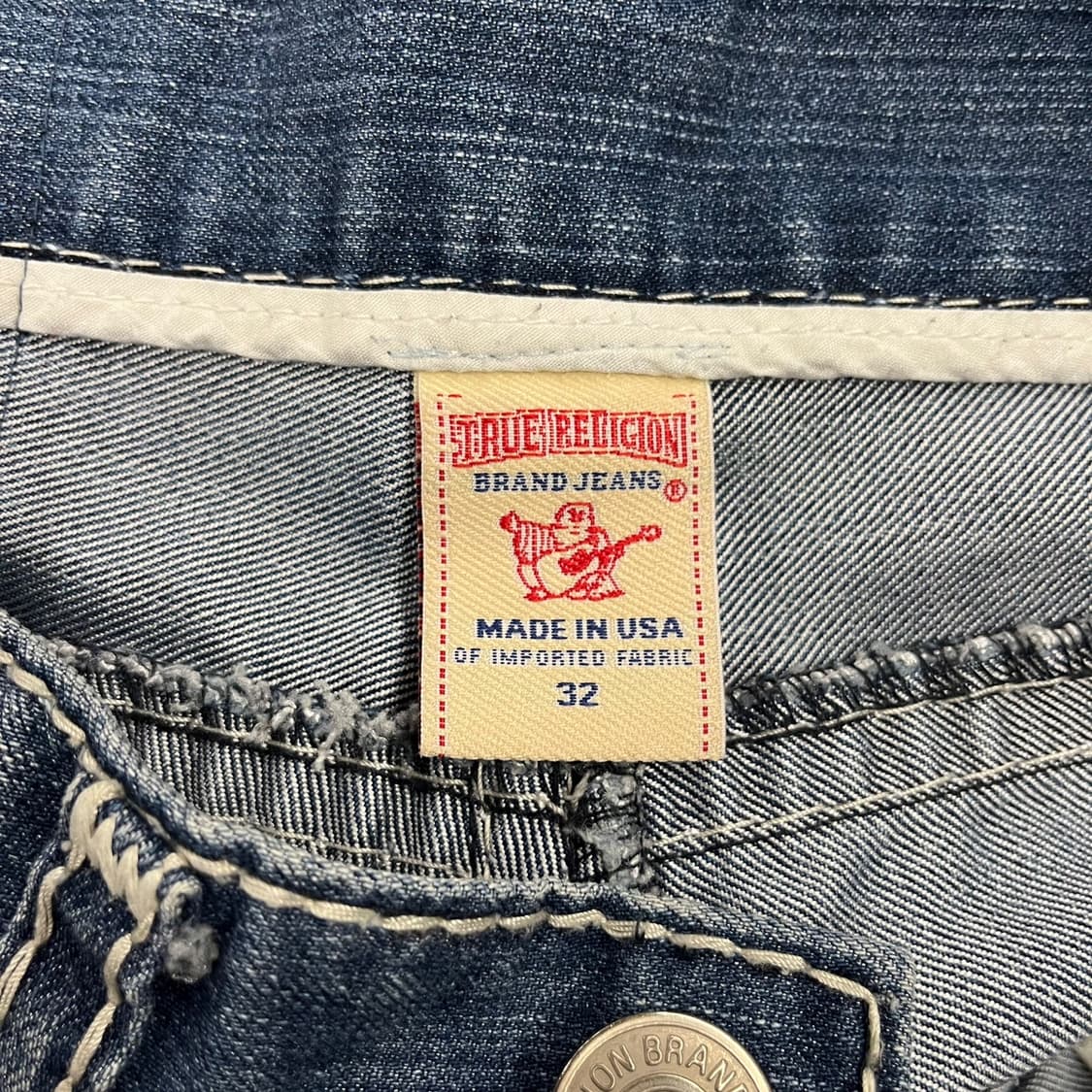 [정품/32] 트루릴리젼 블루 워싱 데님 바지 b19 상품이미지5