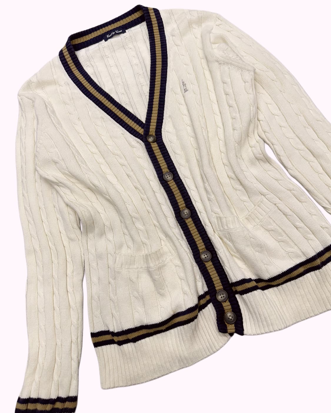 EASTBOY preppy cable knit cardigan 상품이미지3